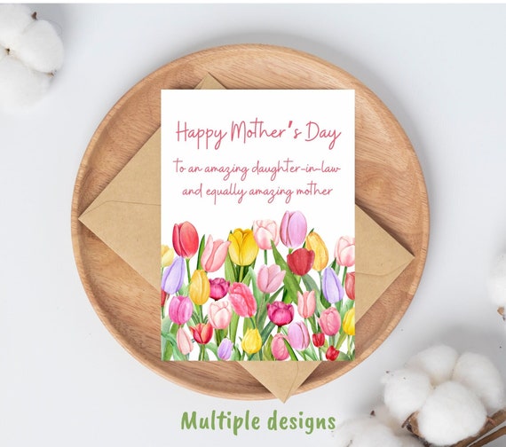 Happy Mothers Day Card For Mother In Law From Son Mother's Day