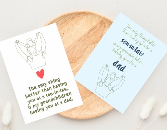 Carte De Fête Des Pères Pour Grand-père, Carte De Fête Des