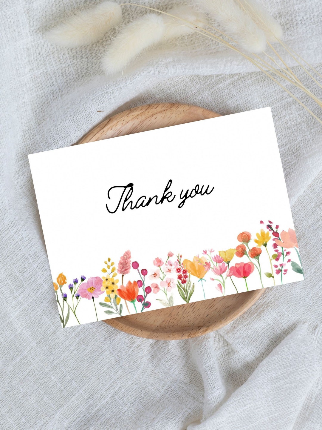 Thank You Cards Thank You Flower Cards Thank You Card Pack - Etsy