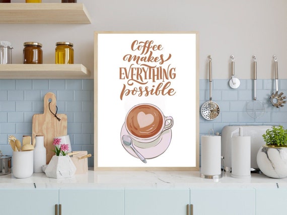 Coffee Advice, Wisdom from Coffee, handmade, coffee bar sign, coffee lover  gift