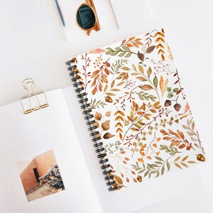Herbst-Notizbuch, Herbst-Blumen-Notizbuch, Herbstzeitschrift, Herbst-Aquarell-Notizbuch, Schulanfang, Herbst-Notizbuch, Herbst-Blumenzeitschrift Bild 5