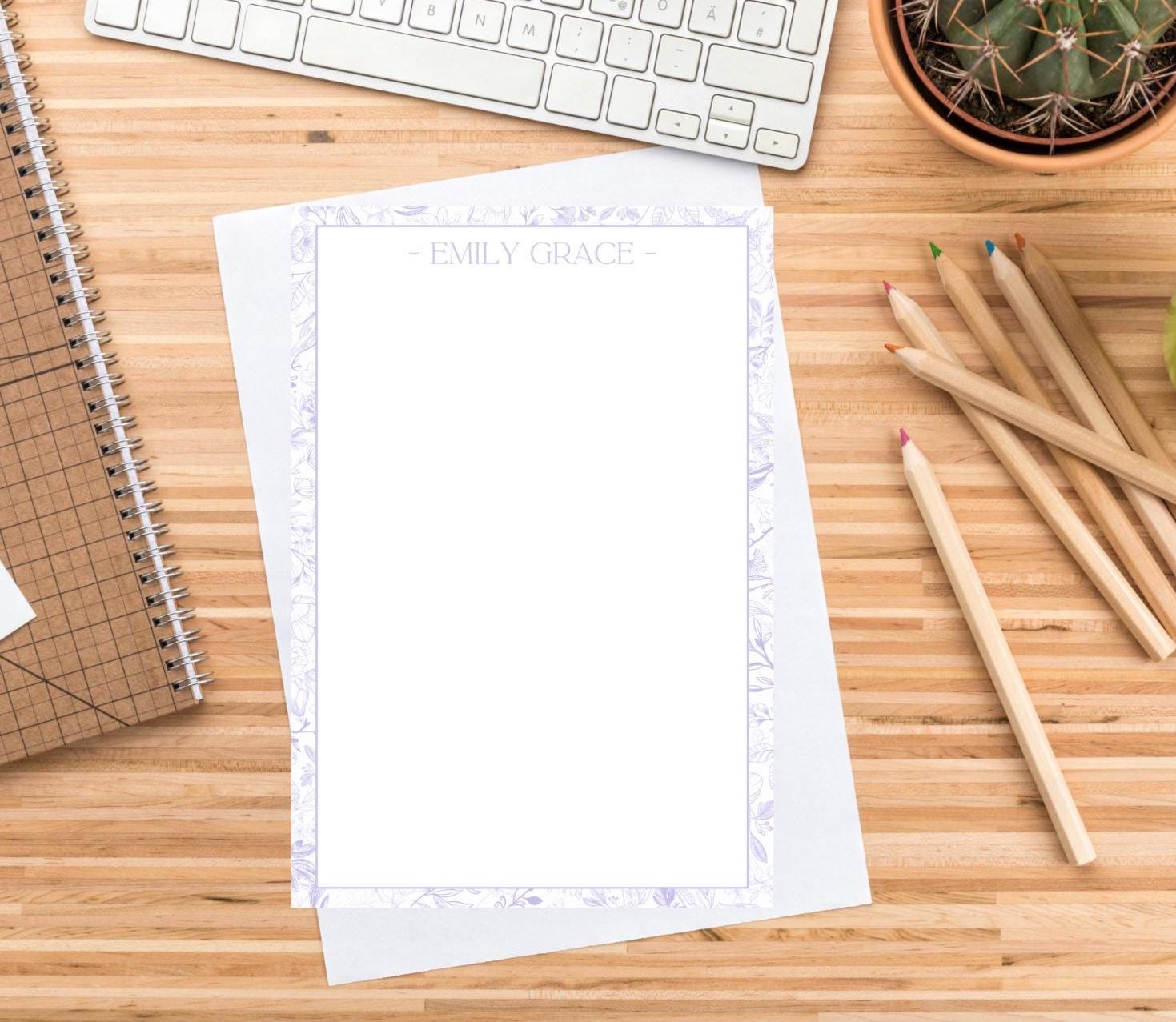 Elegant Custom Letter Writing Set, Personalized Stationary Paper Toile ...