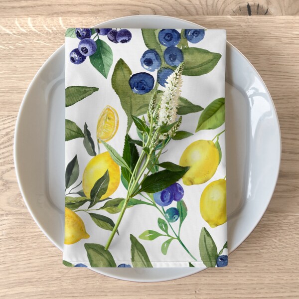 Lemon Napkins Etsy