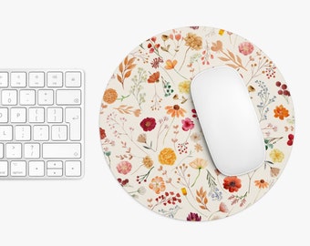 Floral Mouse Pad, wildflower mouse pad, watercolor flowers mouse pad, floral desk decor, womens office decor, boho desk, gifts for women