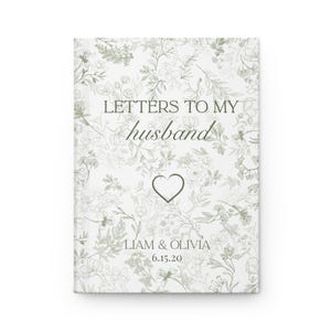 Cuaderno de cartas para mi esposo, diario personalizado para mi esposo, recuerdo de aniversario, regalo de boda, regalo conmemorativo para la viuda.