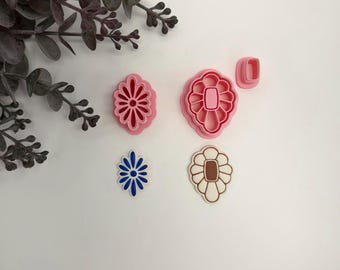 Folk Flower Scallop Cutters, Polymer Clay Earring Jewelry Tools