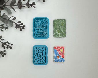 Groovy retro boho flower cutter for making polymer clay earrings, handmade jewelry tools