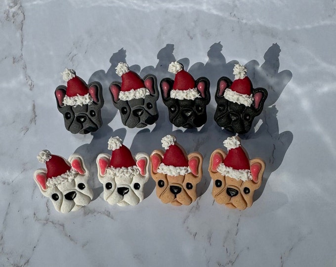 Christmas Gonk Earrings, Handmade Polymer Clay Gnome Earrings, Gift