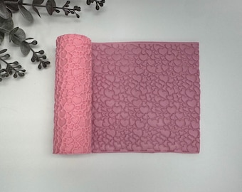 Heart random texture roller for making polymer clay earrings, handmade jewelry tools