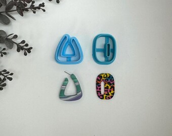 Triangular hoop or oval chain cutter for making polymer clay earrings, handmade jewelry tools