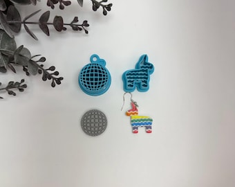 piñata or disco ball cutter for making polymer clay earrings, handmade jewelry tools
