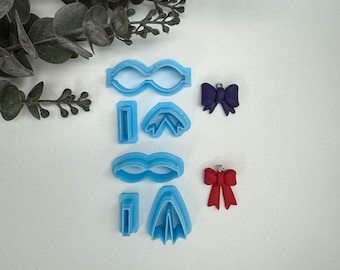 3D bow cutter for making polymer clay earrings, handmade jewelry tools