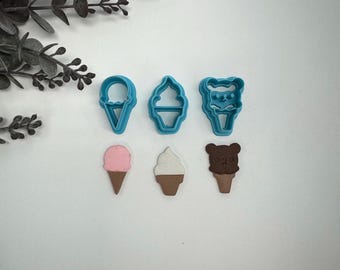 Ice cream cone cutter for making polymer clay earrings, handmade jewelry tools