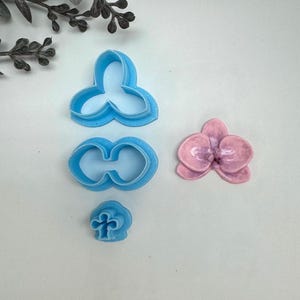 Orchid cutter set for making polymer clay earrings, handmade jewelry tools