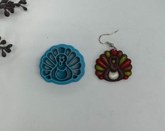 Thanksgiving turkey cutter for making polymer clay earrings, handmade jewelry tools