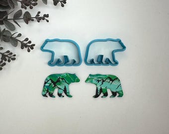 Bear cutter for making polymer clay earrings, handmade jewelry tools