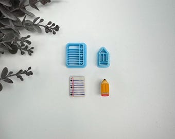 Notebook paper or pencil cutter for making polymer clay earrings, handmade jewelry tools