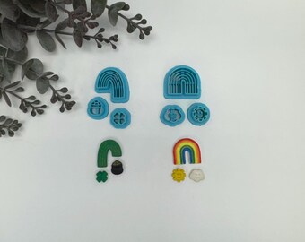 Rainbow classic or lucky cutter for making polymer clay earrings, handmade jewelry tools
