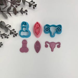 Penis, vagina, or uterus cutter for making polymer clay earrings, handmade jewelry tools