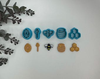 Honey bee cutter for making polymer clay earrings, handmade jewelry tools