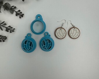 Classic concha cutter for making polymer clay earrings, handmade jewelry tools