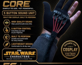 Star Wars Cosplay Soundeinheit mit 5 Tasten | Mehrere Charaktere zur Auswahl