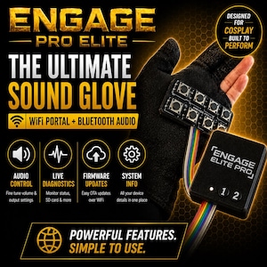Star Wars Cosplay Sound Unit 8 Button  | Engage PRO ELITE | Upto 6 Characters on one unit | Advanced cosplay sound glove