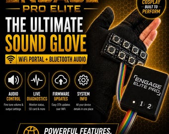 Star Wars Cosplay Sound Unit 8 Button  | Engage PRO ELITE | Upto 6 Characters on one unit | Advanced cosplay sound glove