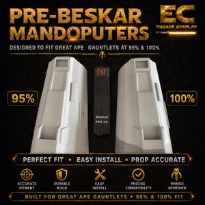 Mandalorian 'Mandoputer'-display 1,14" lcd + 3D-geprinte behuizing (handschoenen Great Ape)