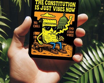 Adesivos de vinil da Constituição: adesivos de humor político para laptop e garrafa d'água