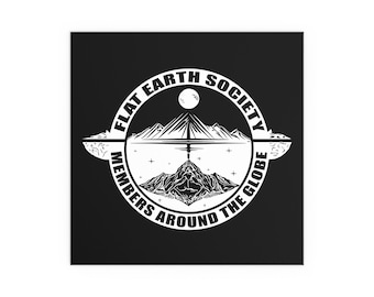 Pôster de seda da Flat Earth Society: Arte de parede vintage para ambientes internos e externos