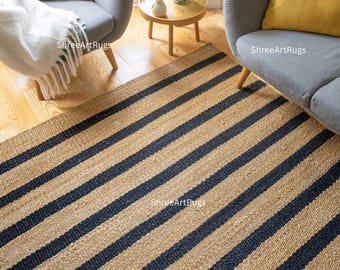 Aangepast formaat tapijt, jute tapijt 8 x 10, natuurlijk jute tapijt, boho jute tapijt, boho jute loper tapijt, woonkamer tapijt, buitentapijt