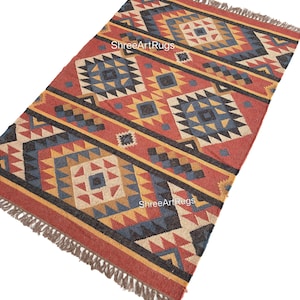 Handmade Braided Jute Wool Rug: Farmhouse Style Floor Covering