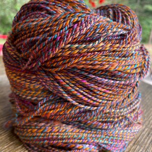 Handspun Yarn. Hand dyed. 75 Superfine Merino 25 Bamboo. Fingering Weight 612 yards