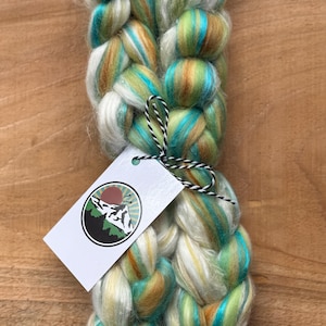 Seaglass Ritual. 4oz. spinning fiber. Merino Wool Pineapple Mulberry Silk