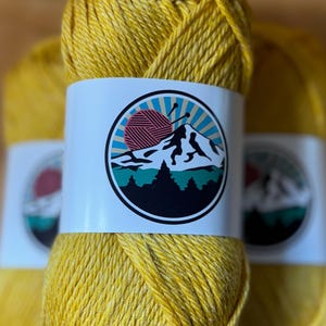 DK weight yarn. Merino Wool and Tussah Silk Blend. 50g. 120 yards. Hearthgold