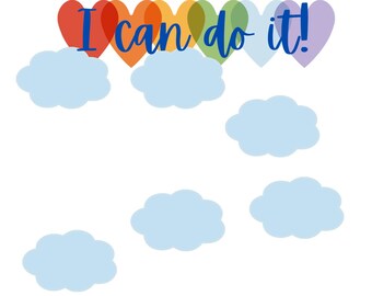 I Can Do It! Cloud reward chart