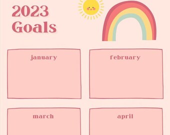 Kids simple yearly goals 2023