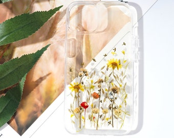 Handmade Pressed Flower iPhone Case: Real Dried Flowers