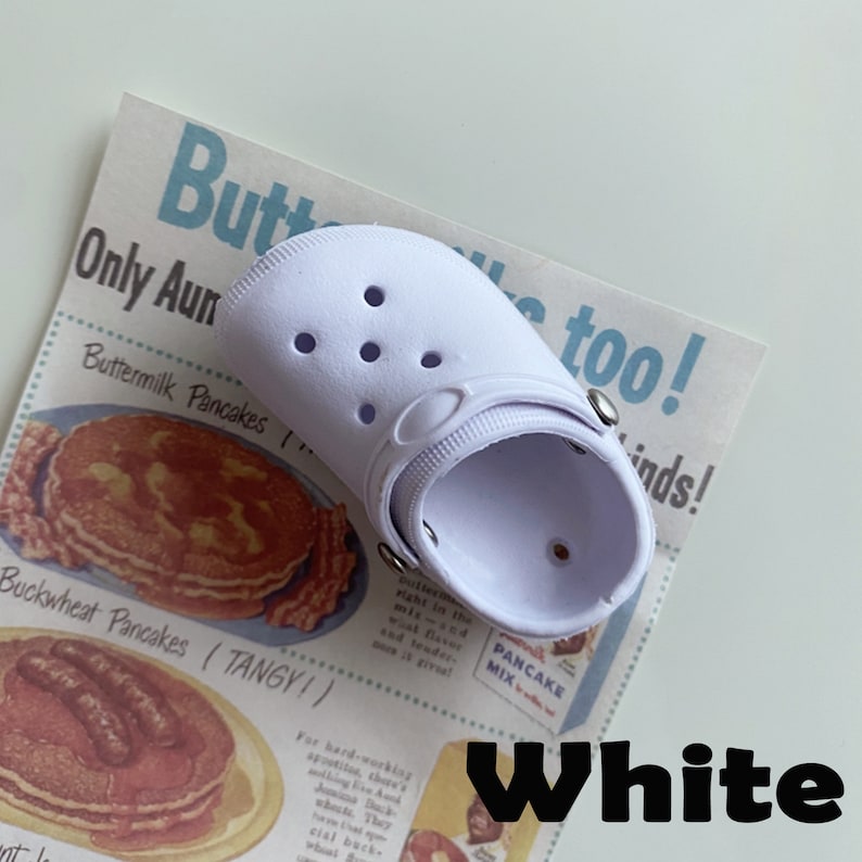 Mini aimants pour réfrigérateur chaussures Crocs, aimant de réfrigérateur mignon, décoration créative pour réfrigérateur, décoration de cuisine amusante, cadeaux pour les amateurs de chaussures Crocs White