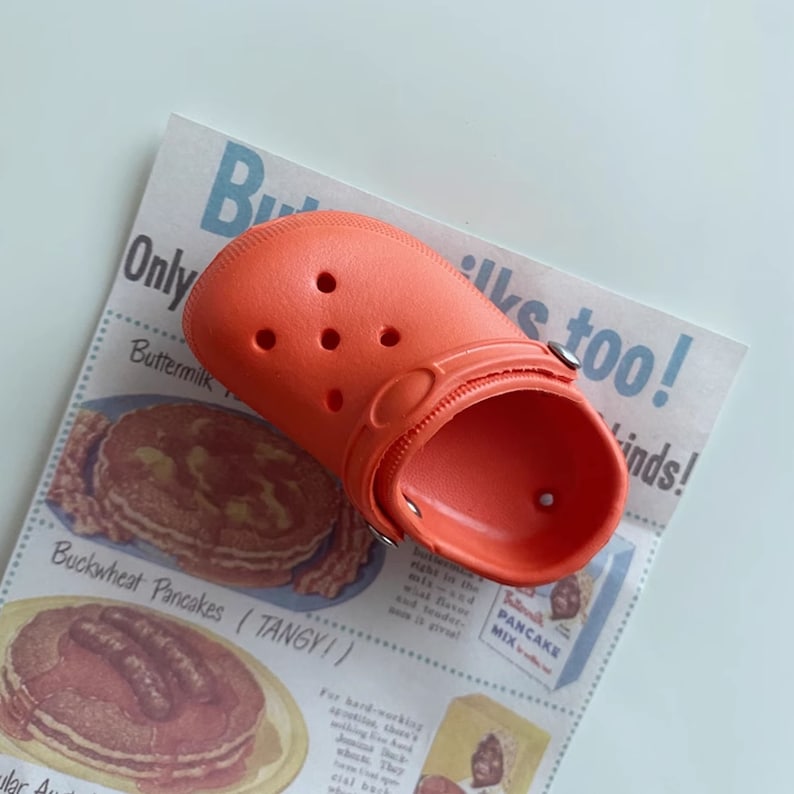 Mini aimants pour réfrigérateur chaussures Crocs, aimant de réfrigérateur mignon, décoration créative pour réfrigérateur, décoration de cuisine amusante, cadeaux pour les amateurs de chaussures Crocs Orange
