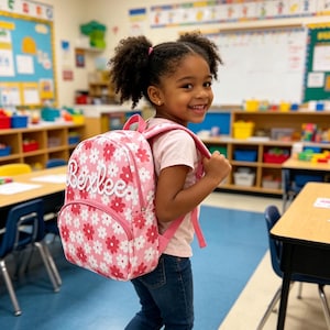 Personalized Baby Backpacks, Monogrammed Toddler Backpacks, Seersucker Backpack, Preschool Book Bag, Personalized Baby Gifts