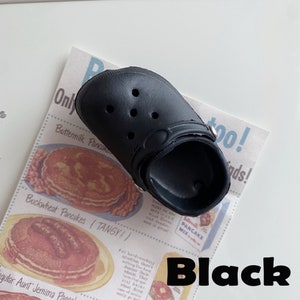 Mini aimants pour réfrigérateur chaussures Crocs, aimant de réfrigérateur mignon, décoration créative pour réfrigérateur, décoration de cuisine amusante, cadeaux pour les amateurs de chaussures Crocs Black