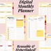 Reusable Monthly Planner PDF With Links, Monthly Overview, Spending ...
