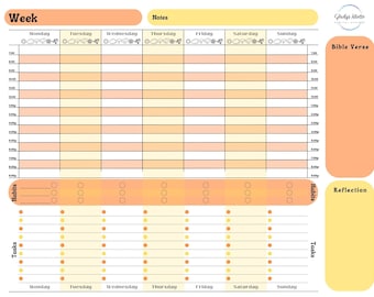 Reusable Weekly Planner PDF With Habit Tracker, Reflection, Daily ...