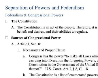 Constitutional Law Outline - Etsy