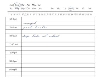 Planner Hourly Daily Planner Minimalist Planner Printable Hourly Planner Undated Planner To Do Hourly Schedule Single Day Printable
