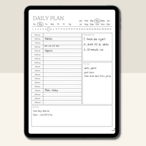 Minimalist Daily Planner | Hourly Planner | Printable Planner Digital ...