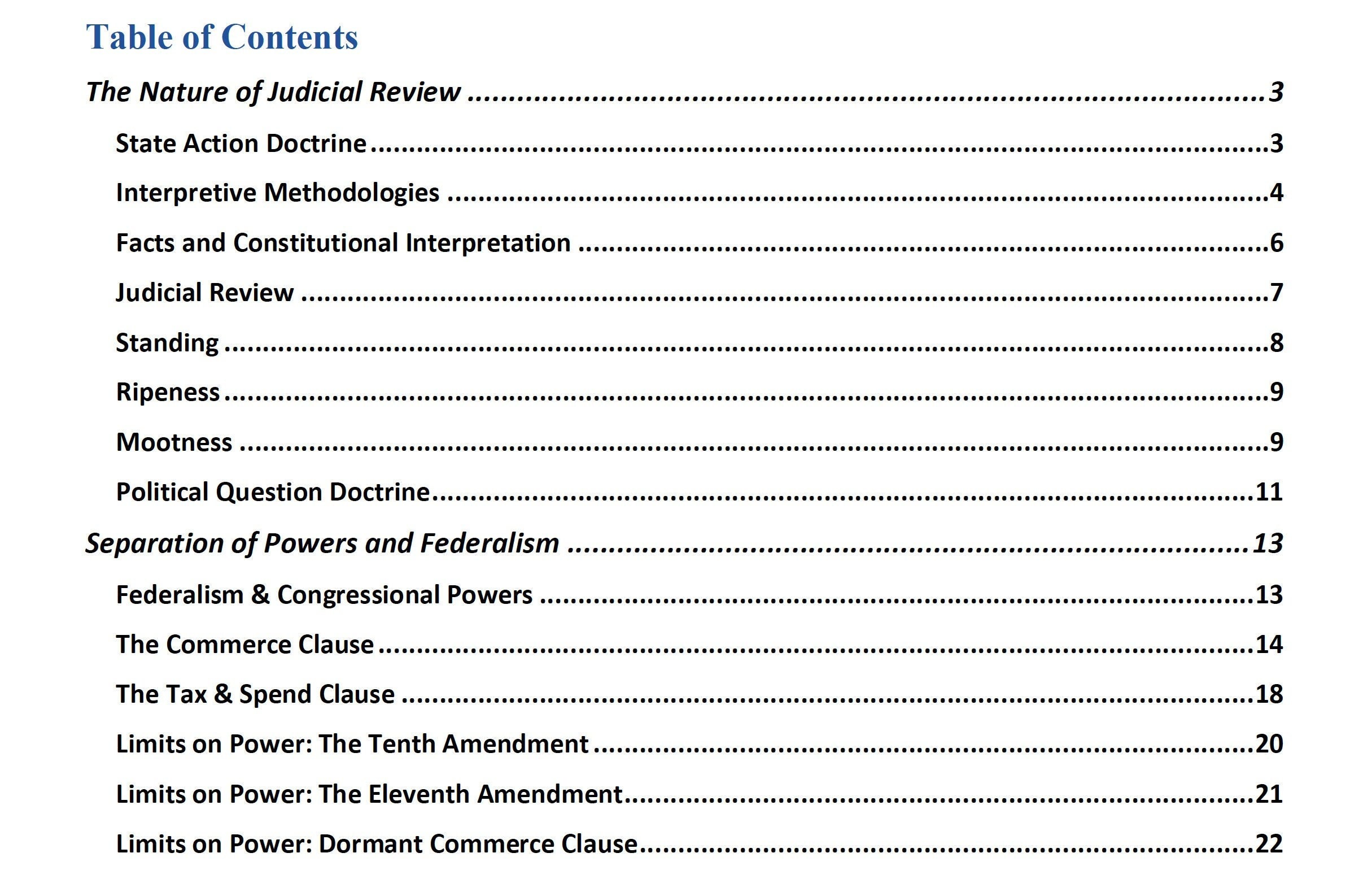 Constitutional Law Outline Law School Outline Constitutional Law Notes ...