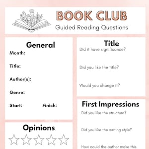 Preguntas del club de lectura listas para imprimir en formato PDF